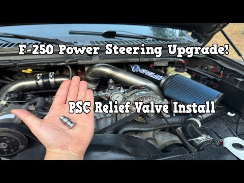 BIG WHEELS ON YOUR LIFTED FORD SUPERDUTY & CANT TURN? WATCH THIS NOW! - PSC Relief Valve Install!