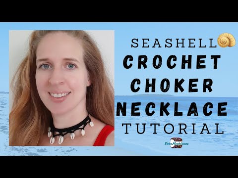 How to Make a Cowrie Sea Shell Crocheted Choker Necklace Fast & Easy Crochet Tutorial