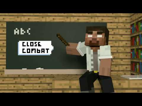 EasyDiamond Craft - Monster School: Herobrine teaches close combat #1 (minecraft animation)