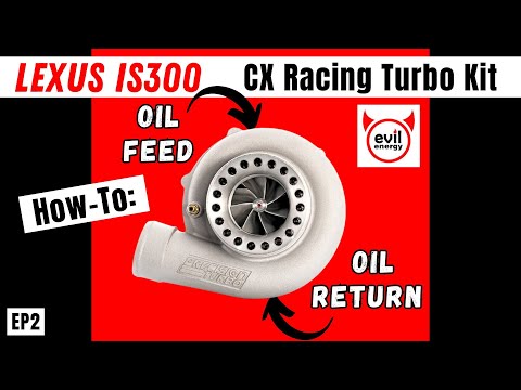TURBO Oil Feed & Oil Return Line INSTALL  //  Lexus IS300 (2JZ-GE) TURBO KIT INSTALL