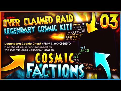"LEGENDARY COSMIC CHEST + OP RAID!" - Minecraft COSMICPVP FACTIONS Let's Play Ep.3 (Pleb Planet)