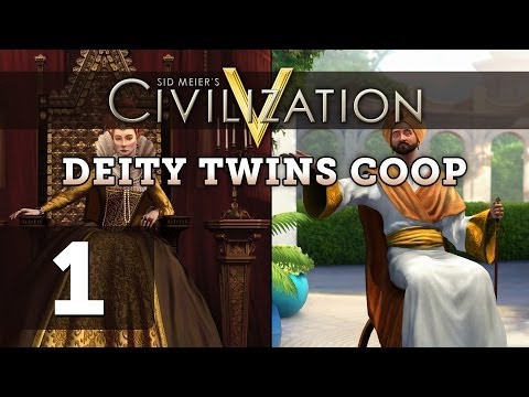 Civilization 5 Deity Twins Co-op - Part 1 (England / Arabia)