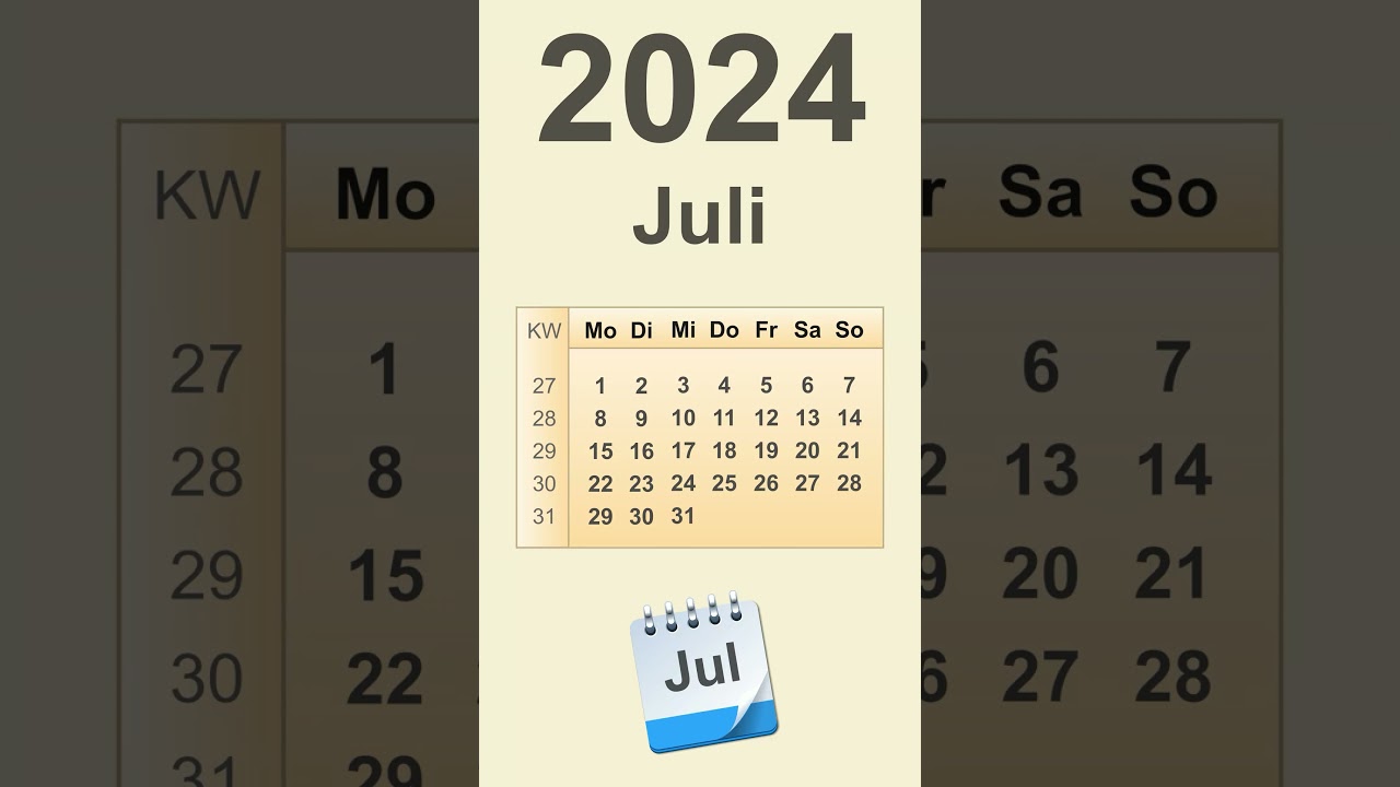 Kalender Juli 2024