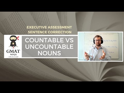 GMAT Ninja SC Ep 13: Countable vs Uncountable Nouns