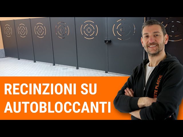 Recinzione su autobloccanti
