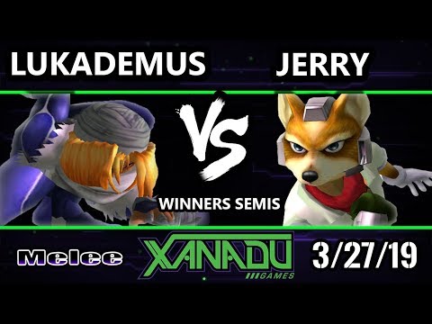S@X 295 SSBM - Jerry (Fox) Vs. Lukademus (Sheik) - Smash Melee Winners Semis