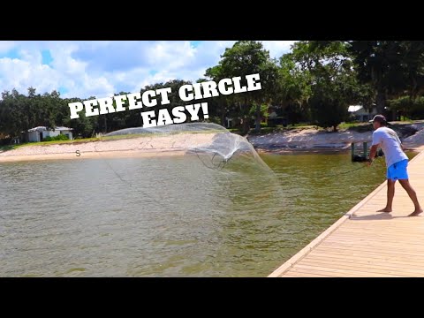How to throw a 12 ft cast net (Easy!)