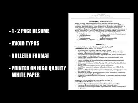 Resumes- Part 1 - Work For Warriors NV
