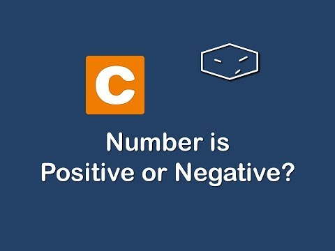 number is positive or negative in c