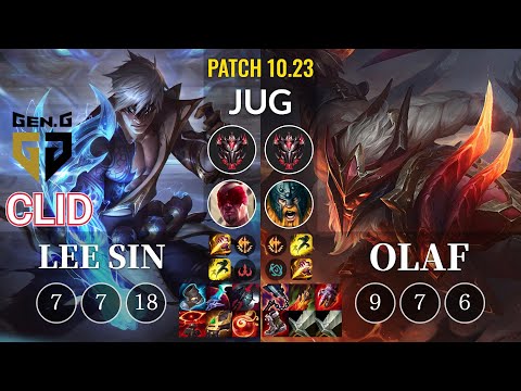GEN Clid Lee Sin vs Olaf Jungle - KR Patch 10.23