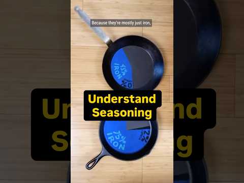 You think seasoning is just oil?Think again. Heat + oil = polymerization = Non Stick Layer