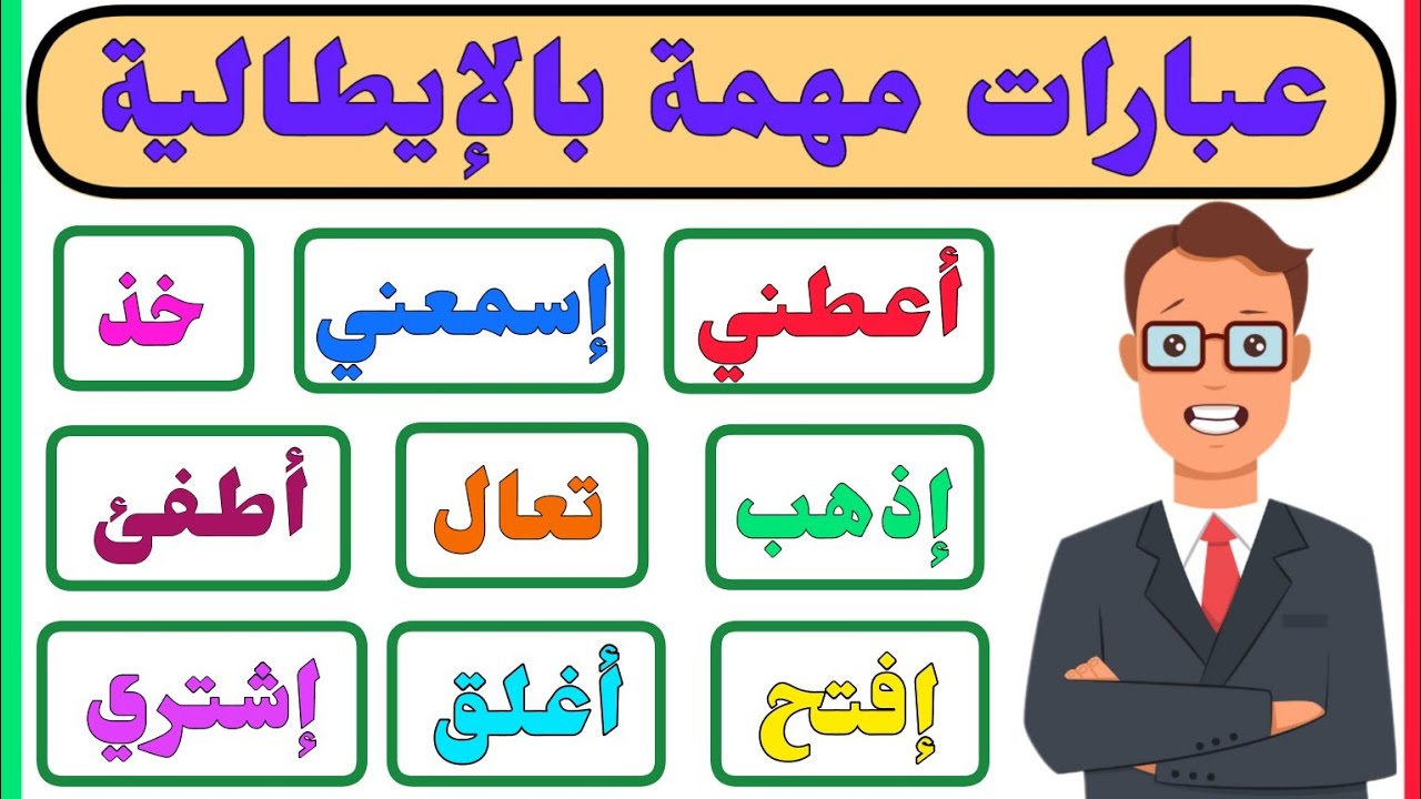 عبارات يومية نستخدمها في اللغة الإيطالية | أفعال في صيغة الأمر