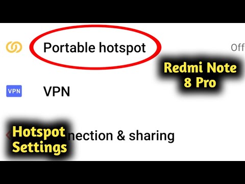 Redmi Note 8 Pro Hotspot Setting