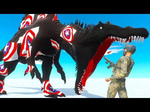 CAPTAIN AMERICA SPINOSAURUS vs ALL UNITS - Animal Revolt Battle Simulator