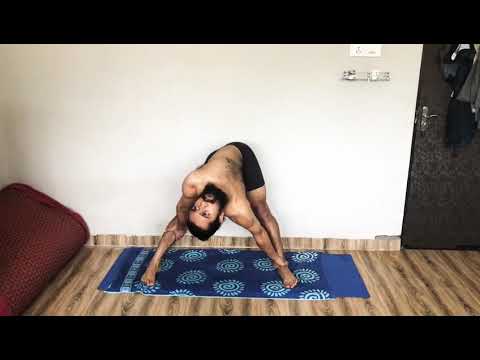 Yoga asana 🧘🏻‍parivrtta prasarita padottanasana 🖤By_ Vikramjeet singh