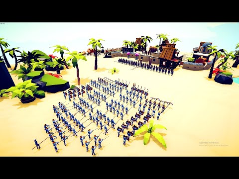 150x Egyptian Army siege medieval village - Totally Accurate Battle Simulator TABS