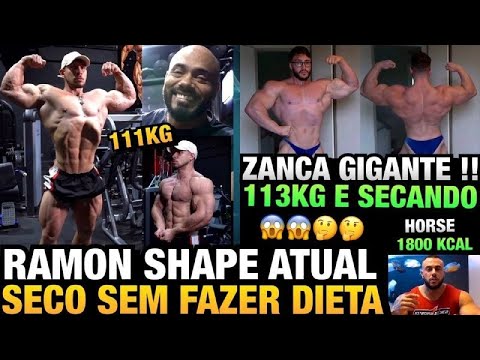 RAMON MOSTRA SHAPE E BUGA BALESTRIN - ZANCA GIGANTE COM 113KG - HORSE REVELA DIETA DE 1800 CALORIAS