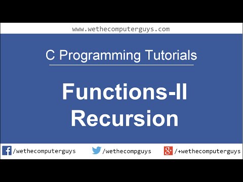 C Programming Language Tutorial Lect 17 Recursion
