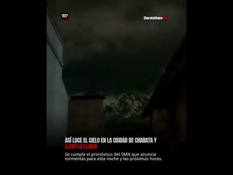 Así luce el cielo en la ciudad de Charata y llegó la lluvia