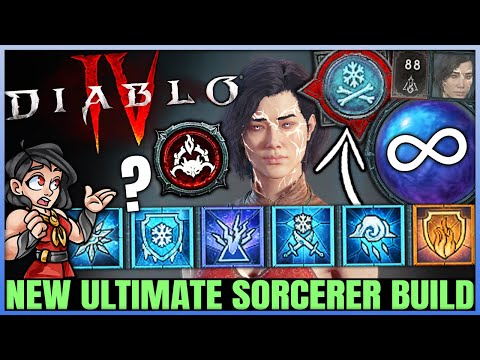 Diablo 4 - New FINAL Best Sorcerer Build - INFINITE BLIZZARD ICE SPIKES - Skills Gear Paragon Guide!