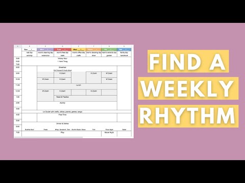 Find a Rhythm in Planning Your Week