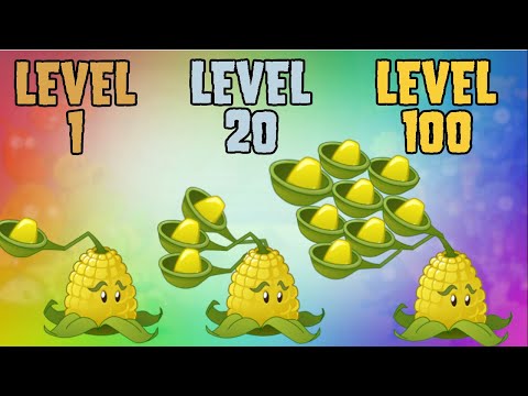 Plants vs Zombies 2 Kernel pult Lvl 1 vs lvl 20 vs lvl 100 PvZ2 | MrongerPvZ2