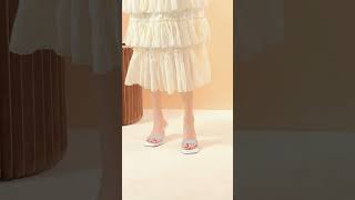 Giày cao gót MWC NUCG - 4427 Dép Cao Gót Nữ Quai Mảnh Đính Đá Xinh Xắn ,Mũi Vuông Thời Trang