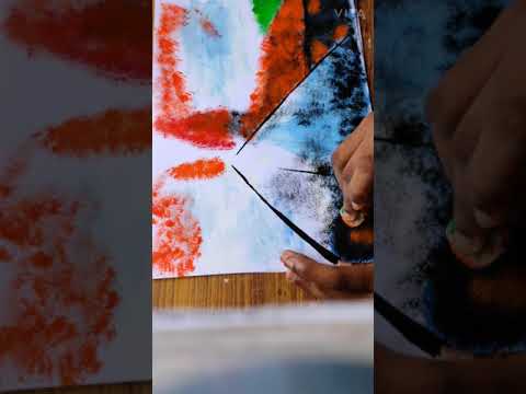 How to Draw Misty Autumn Park Scene.... Art By Angel....