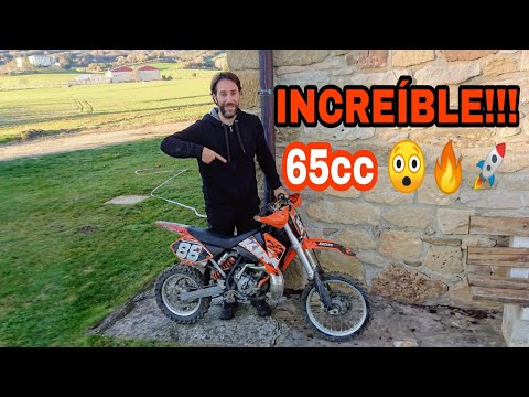 PRUEBO MOTO INFANTIL KTM 65 y CASI VOY AL AGUA…BRUUUUTAL!!! 2T🚀🔥⚡🏁