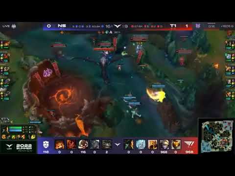 LCK T1 Gumayusi Quadra kill Ezreal (T1 vs NS)
