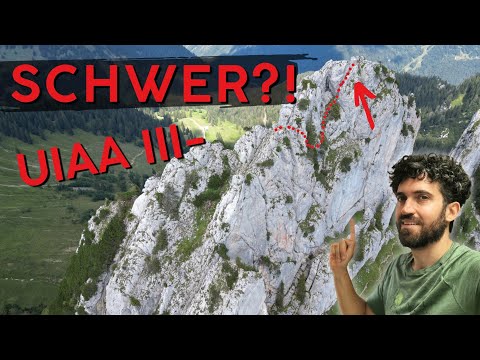 Alpine Kletterei UIAA III- in den Voralpen - auf den BLANKENSTEIN - spannende Bergtour nahe München