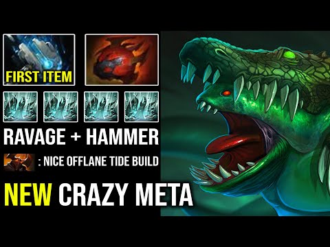 NEW CRAZY META Ravage + Meteor Hammer Tidehunter 100% Tank Lord with Heart of Tarrasque DotA 2