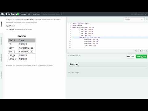 Hackerrank Sql Solution 16 Basic Sql Weather Observation Station 12