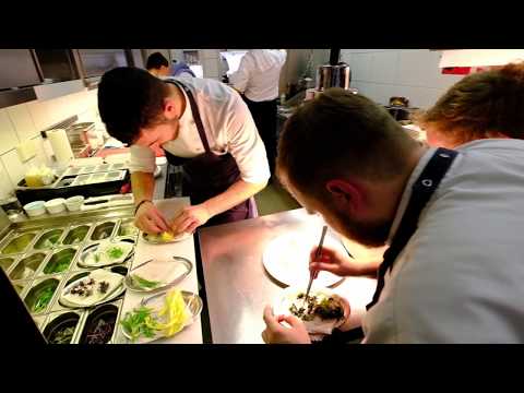 A real Busy Kitchen at 2 Michelin star Werneckhof By Geisel, Munich