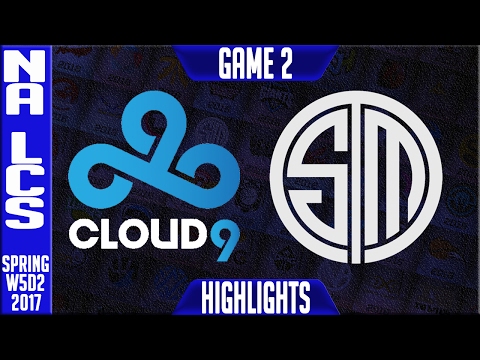 TSM vs Cloud 9 Highlights Game 2 - NA LCS W5D2 Spring 2017 - TSM vs C9 G2