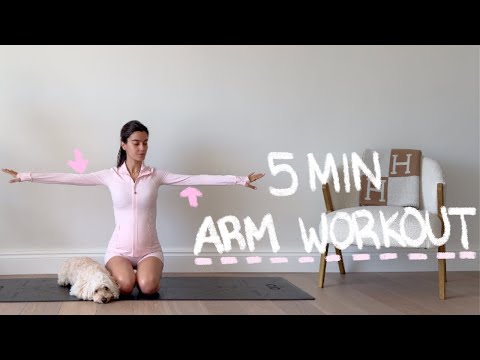 5MIN pilates arm workout - lean & slim arms (no equipment)