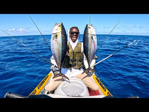 Catching Tuna Fish Just 1 Mile Off Miami Beach! Persistence Paid Off