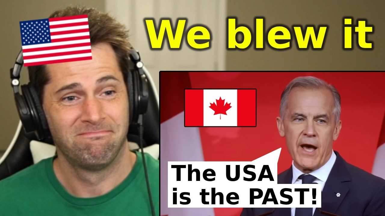 American Reacts to Mark Carney's Anti-USA Speech (Canada's Future WITHOUT America)