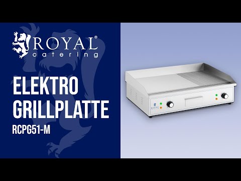 Video - Elektro Grillplatte - 727 x 420 mm - geriffelt/glatt - 4400 W