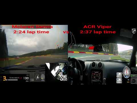Mclaren Senna vs Stock ACR Viper Spa comparo