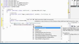 Setting up connection string in ASP NET to SQL SERVER