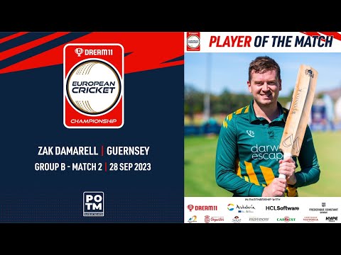 POTM: Z.Damrell - GSY vs CRO | Highlights | Dream11 ECC23 | 28 Sep 2023 | ECC23.016