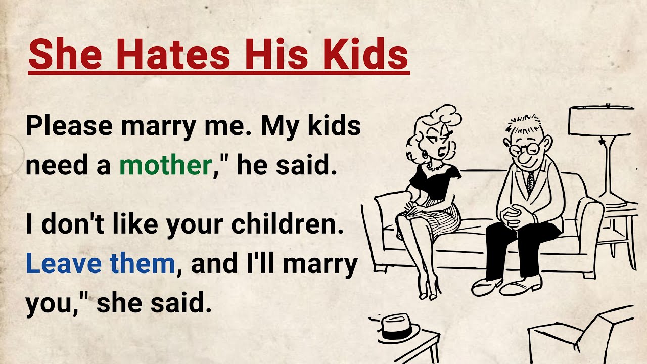 Learn English through Stories Level 3 ⭐ She Hates His Kids - Graded Reader | English Audio Podcast