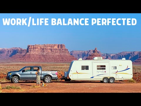 Camper Tour: Sisters Travel and Work Full Time In This Beautifully Renovated RV/Trailer