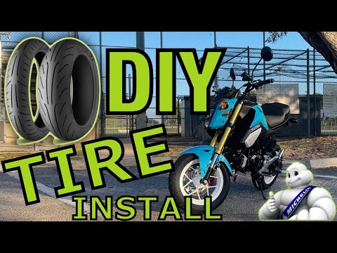 How to change your own Motorcycle tires at home - SAVE $$$ (demonstrated on my grom/msx125)