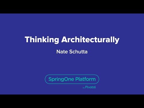 Thinking Architecturally