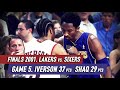 NBA Finals 2001 Sixers Vs Lakers Game 5 Full Highlights Iverson 37 Pts Shaq 29 Pts