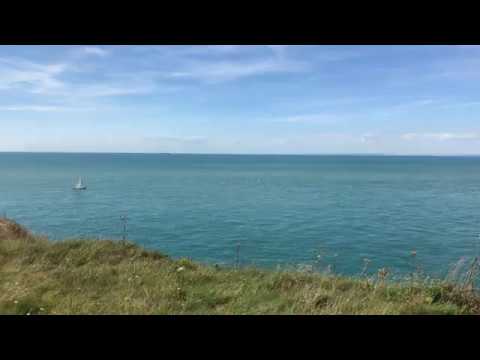 White Cliffs of Dover (UK) seen from France - super clear view!