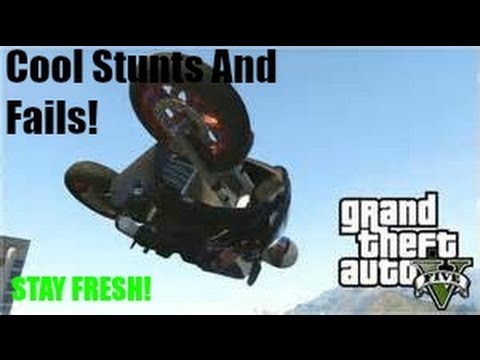 Cool GTA 5 Motorcycle Stunts And Fails!