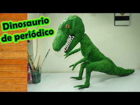 HOW TO MAKE A DINOSAUR OUT OF NEWSPAPER 🦖
